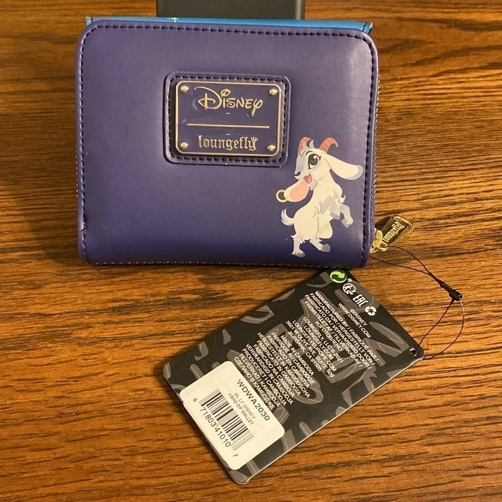 Loungefly Hunchback of Notre Dame Esmeralda Wallet Disney Flap Zip NWT Blue - Picture 2 of 10